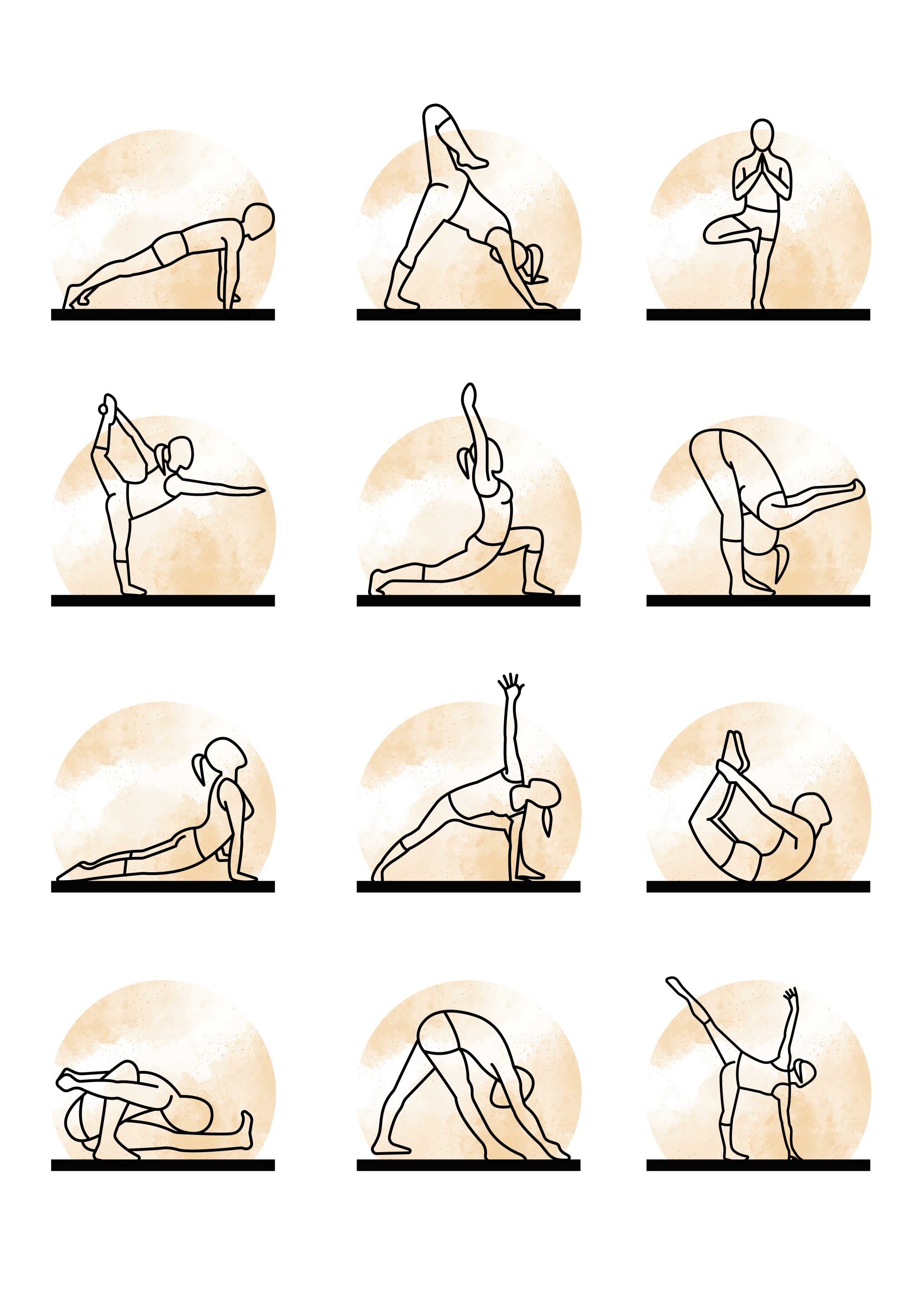 Yoga ställningar alla poster - Tenstickers