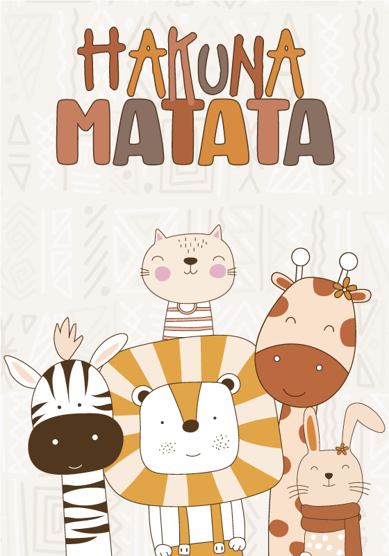 Hakuna matata Poster barnrum - Tenstickers