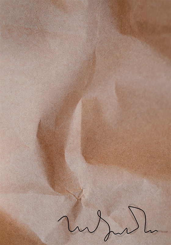 Gammal papperssignatur abstrakt poster - Tenstickers