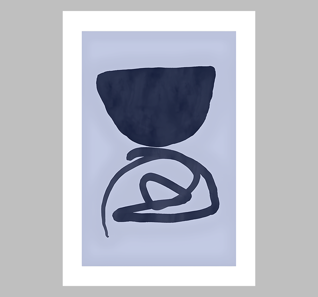 Lila ram abstrakt poster - Tenstickers