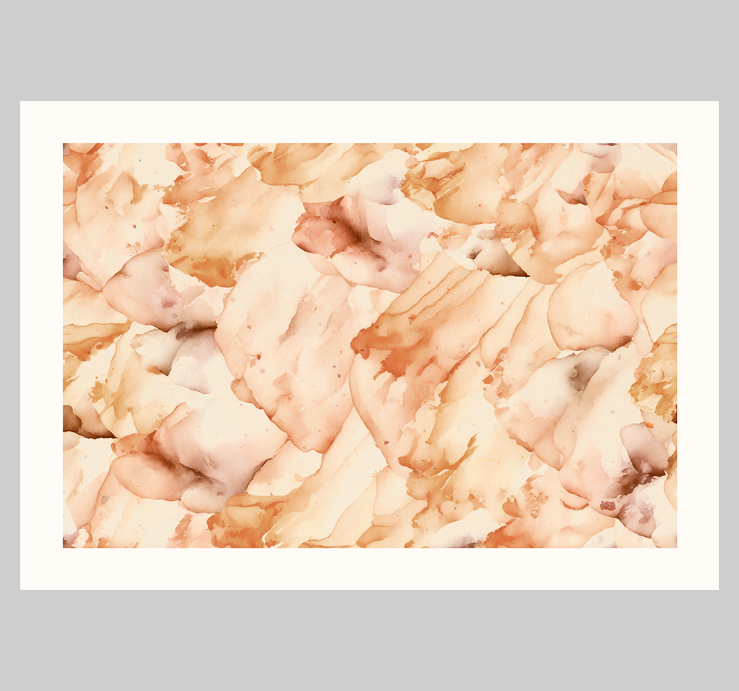 Akvarell med vit ram abstrakt poster - Tenstickers