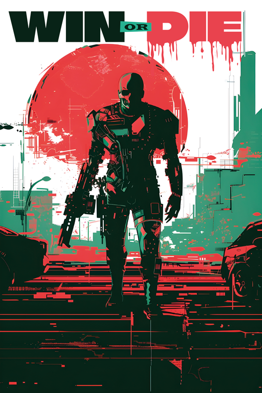 Cyber android videospel affisch - Tenstickers