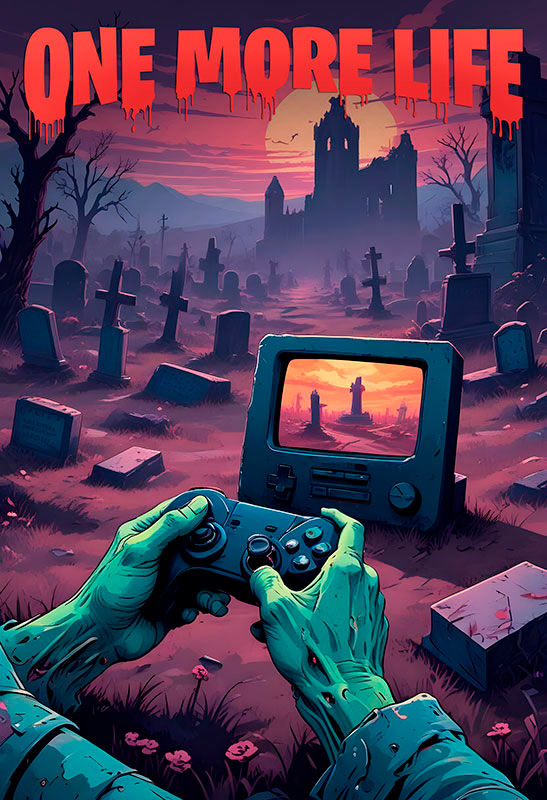 one more life videospel affisch - Tenstickers