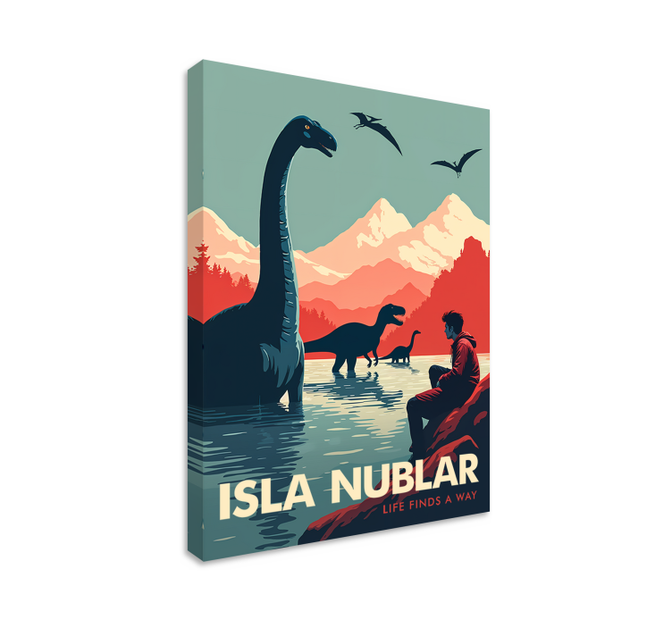 ön nublar Kanvas dinosaurie - Tenstickers