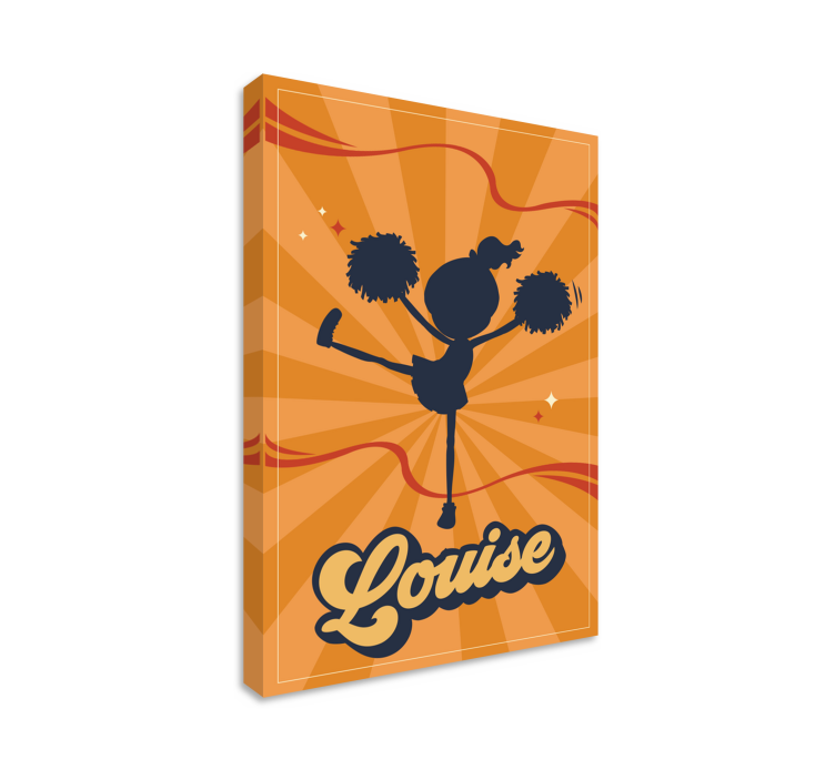 Kanvas människor och karaktärer glädjefylld hejarklack konst - Tenstickers