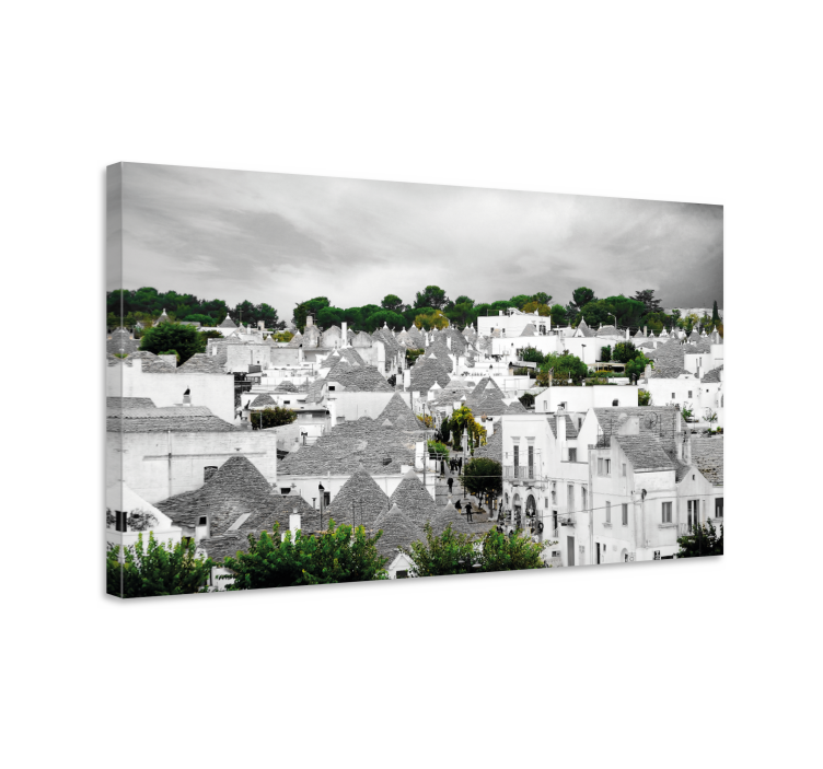 Alberobello trulli city canvas tavla - Tenstickers