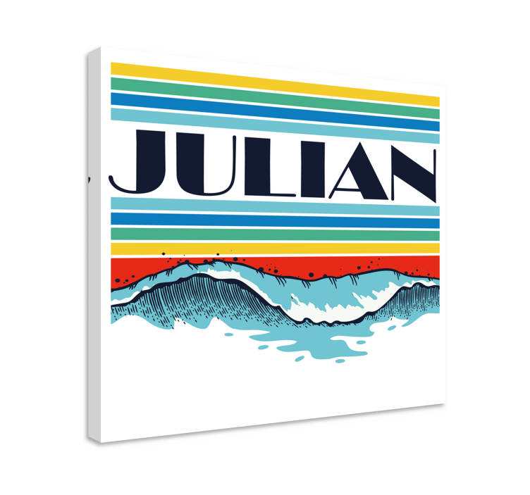 Retro vågor personligcanvas tavla - Tenstickers