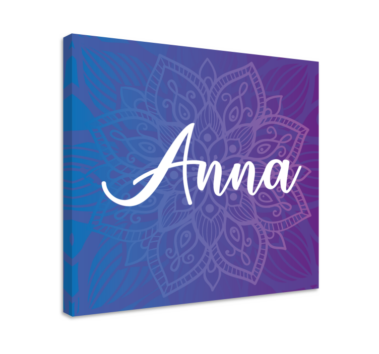 Personlig mandala canvas canvas tavla - Tenstickers