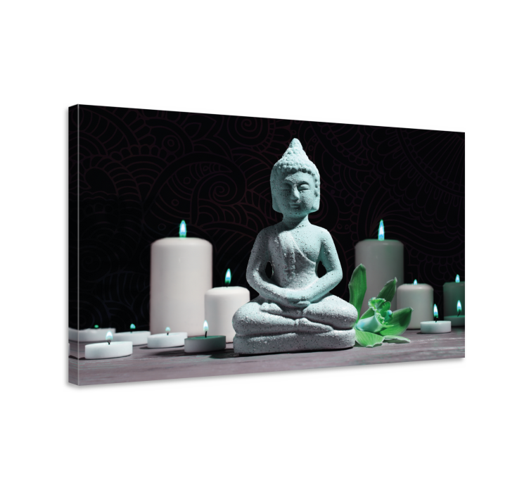 Kanvas buddha meditationsstaty - Tenstickers
