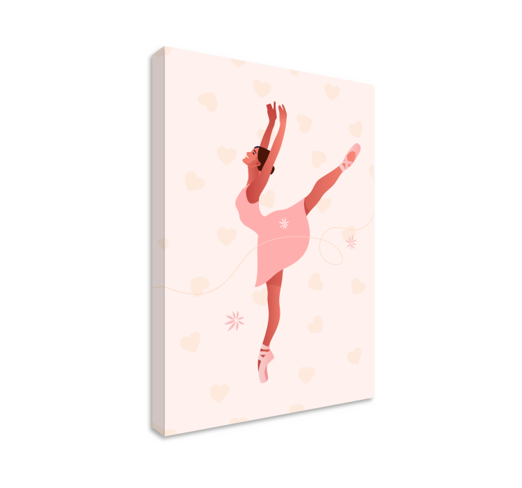 Ballerina med blommor väggduk - Tenstickers