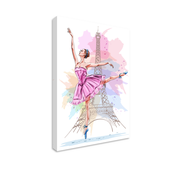 Ballerina i pariscanvas tavla - Tenstickers
