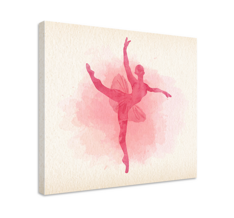 Kanvas dansare graceful ballerina pose - Tenstickers