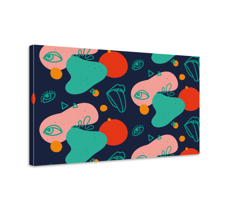 Abstrakt kanvas ansikte arrangemang - Tenstickers