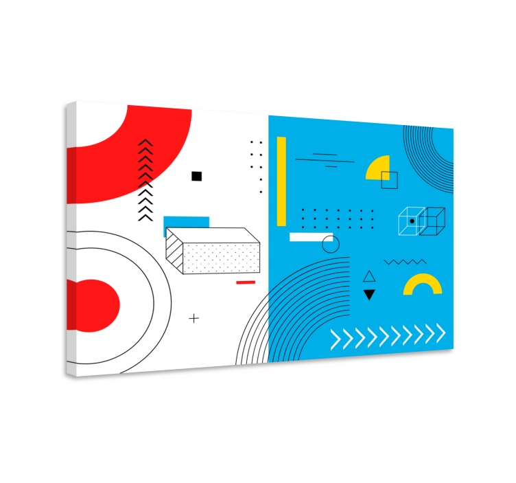 Kanvas geometrisk geometriska former komposition - Tenstickers