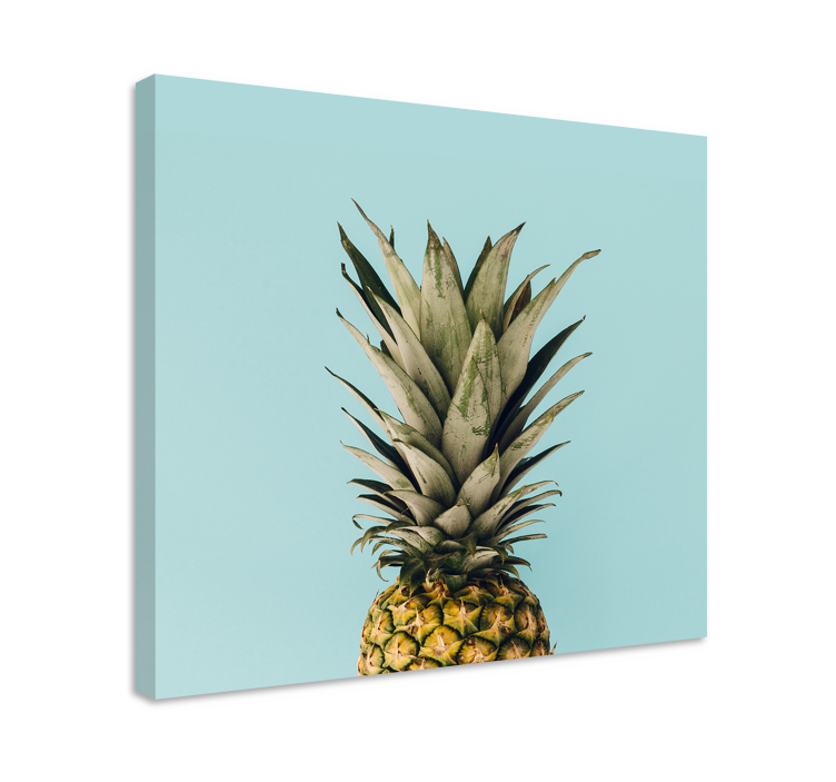 Kanvas frukter ananas ovanifrån - Tenstickers