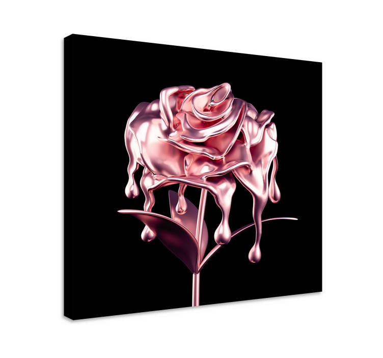 Smälter 3d rosa blommacanvas tavla - Tenstickers