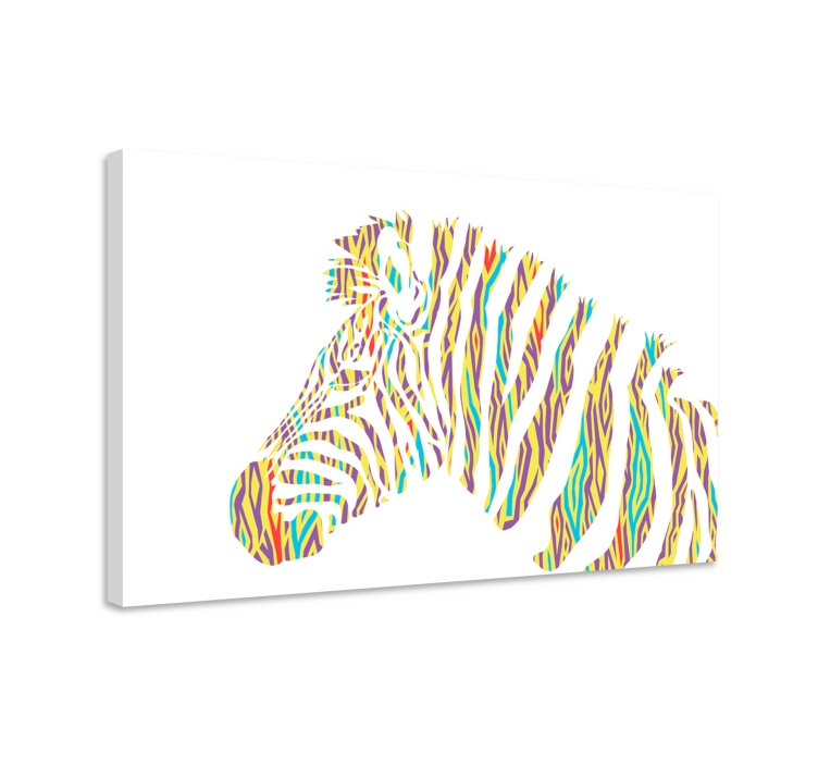 Vintage zebra djur kanfas - Tenstickers