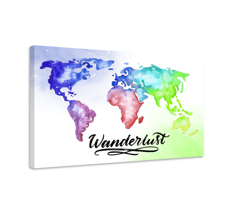 Wanderlust canvas canvas tavla för sovrummet - Tenstickers