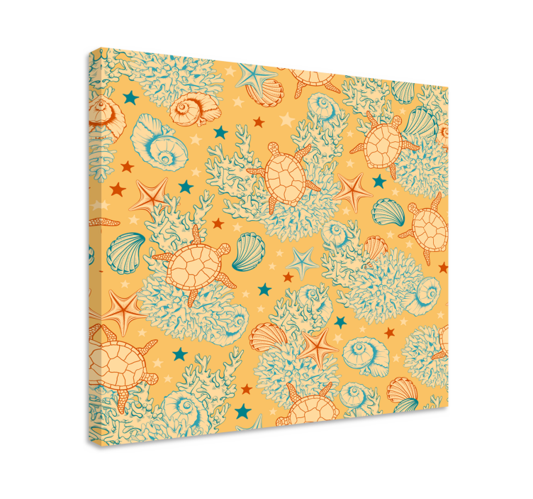 Kanvas sjöfart sköldpaddsmönster - Tenstickers