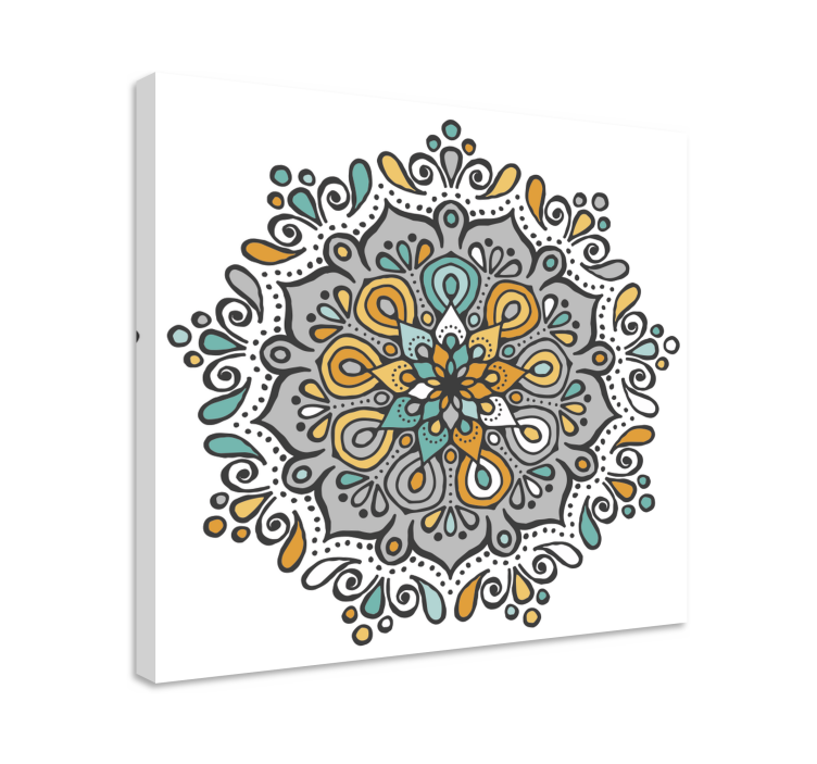 Kanvas mandala invecklat mandala design - Tenstickers