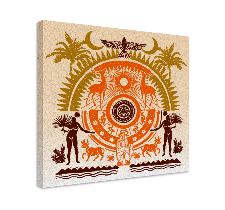 Kanvas buddha andlig naturscen - Tenstickers