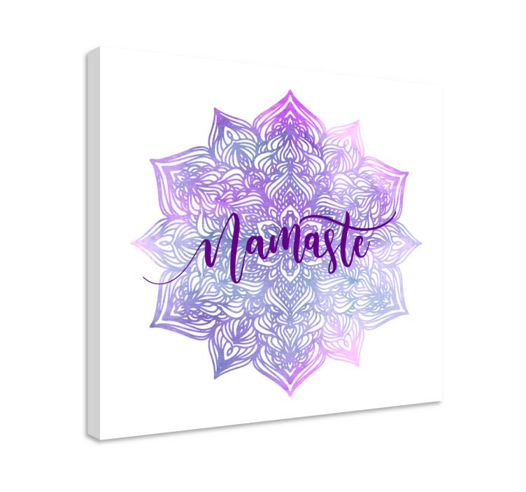 Lila mandala namaste mandalacanvas tavla canvas tavla - Tenstickers