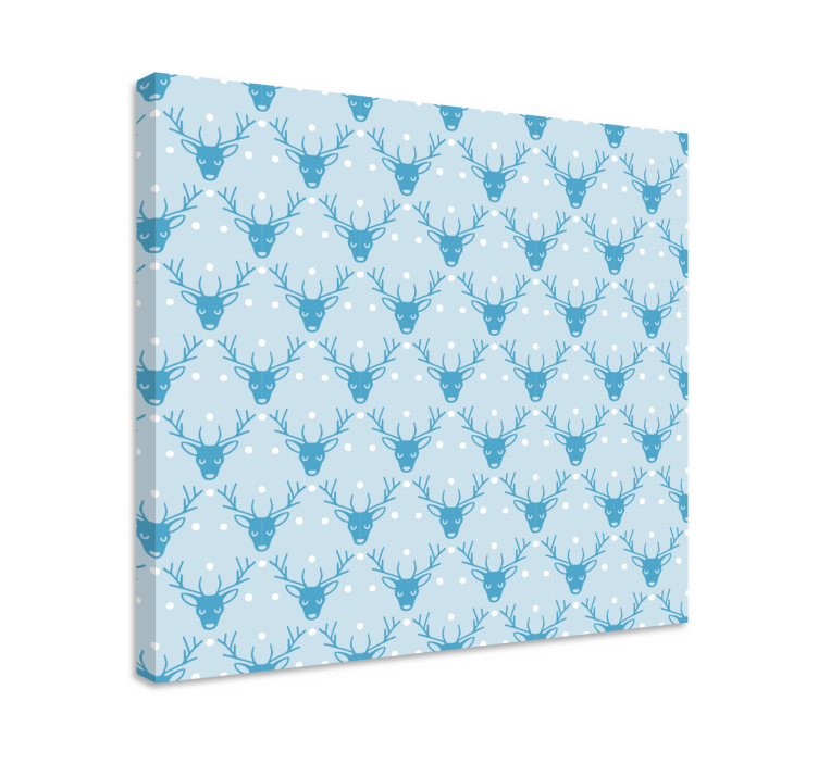 Kanvas hjort vinterhjortmönster - Tenstickers