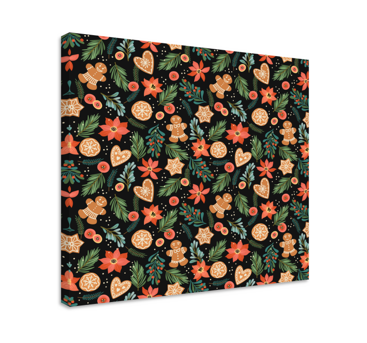 Jul teman kanfasutskrifter - Tenstickers