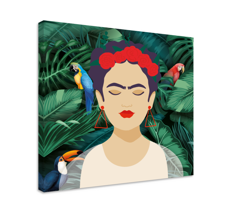 Kanvas människor och karaktärer frida kahlo inspirerad - Tenstickers
