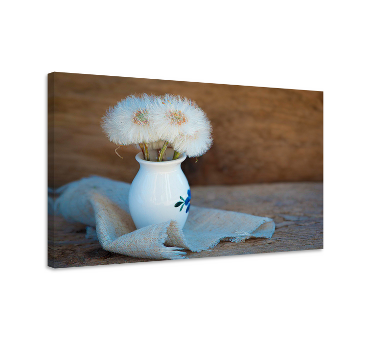 Kanvas blommor och växter pusteblomsbukett - Tenstickers