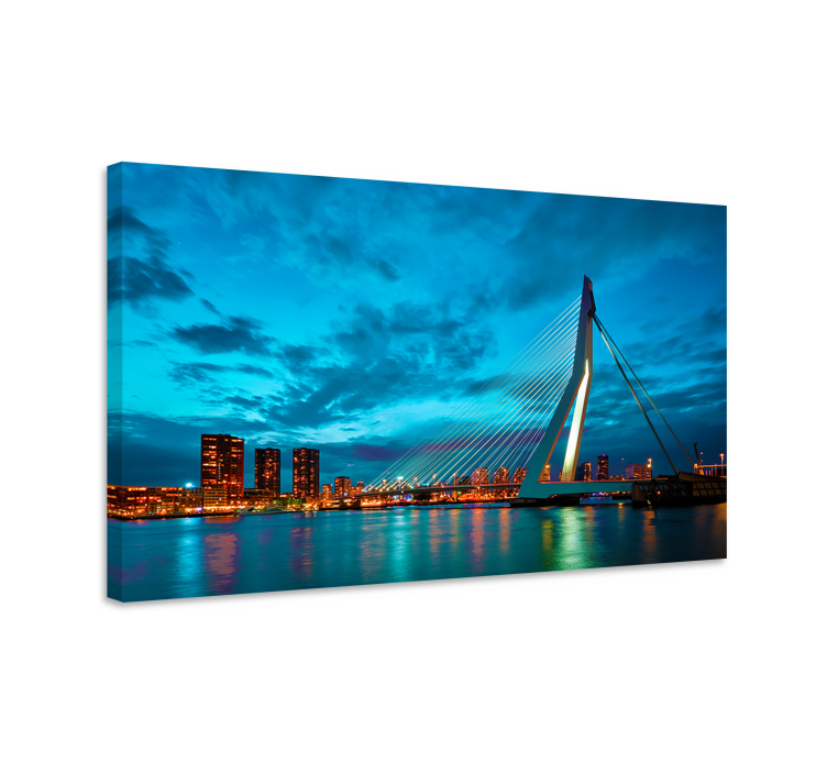 Rotterdam skyline city canvas tavla - Tenstickers