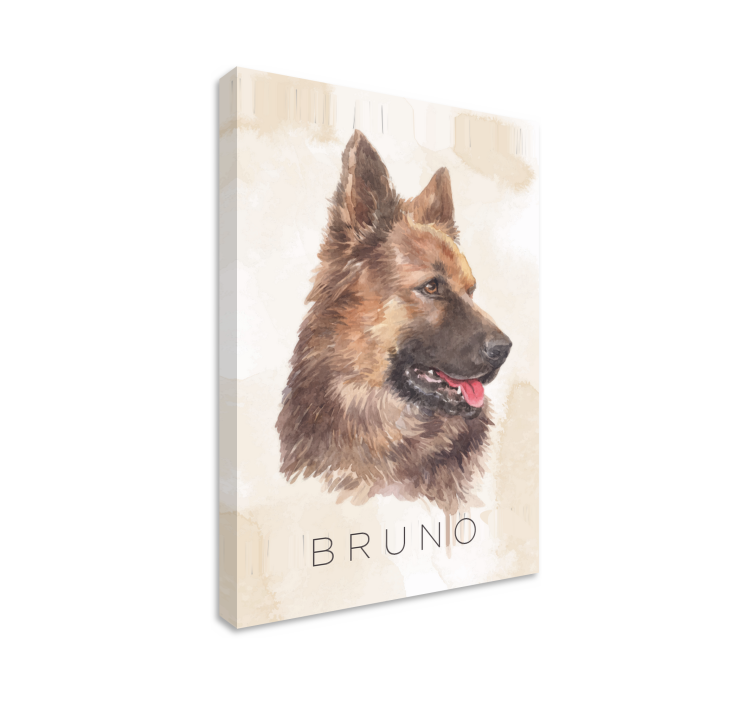 Tyska shepard hund kanvastryck - Tenstickers