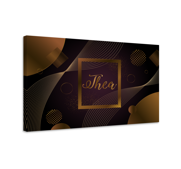 Kanvas blommor och växter elegant cirkeldesign - Tenstickers