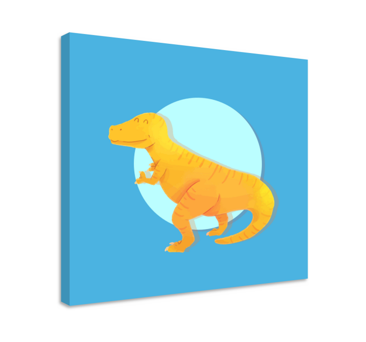 Kanvas dinosaurie glad t-rex - Tenstickers