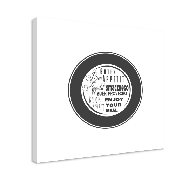 Kanvas citat njut av din måltid - Tenstickers