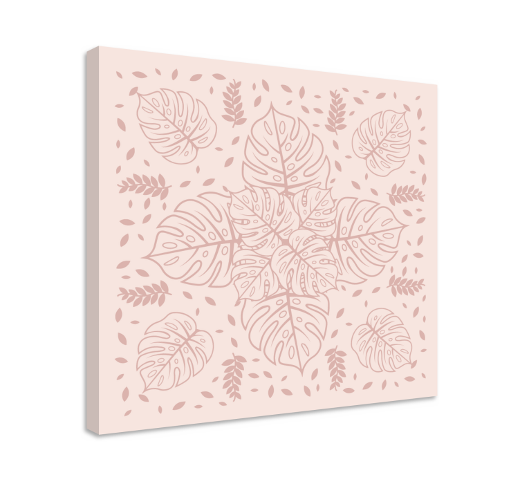 Botaniska monstera mönster Målarduk växter - Tenstickers