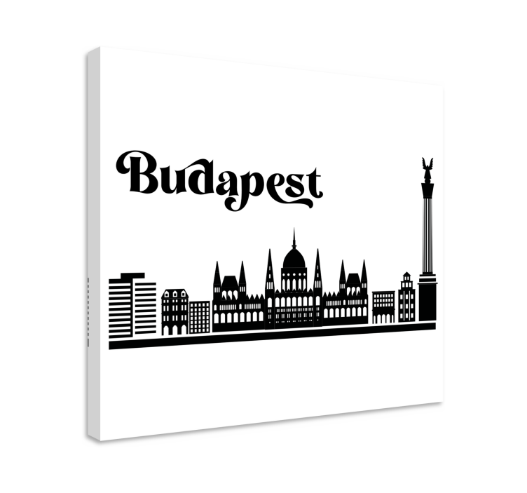 Kanvas städer och länder budapest skyline - Tenstickers