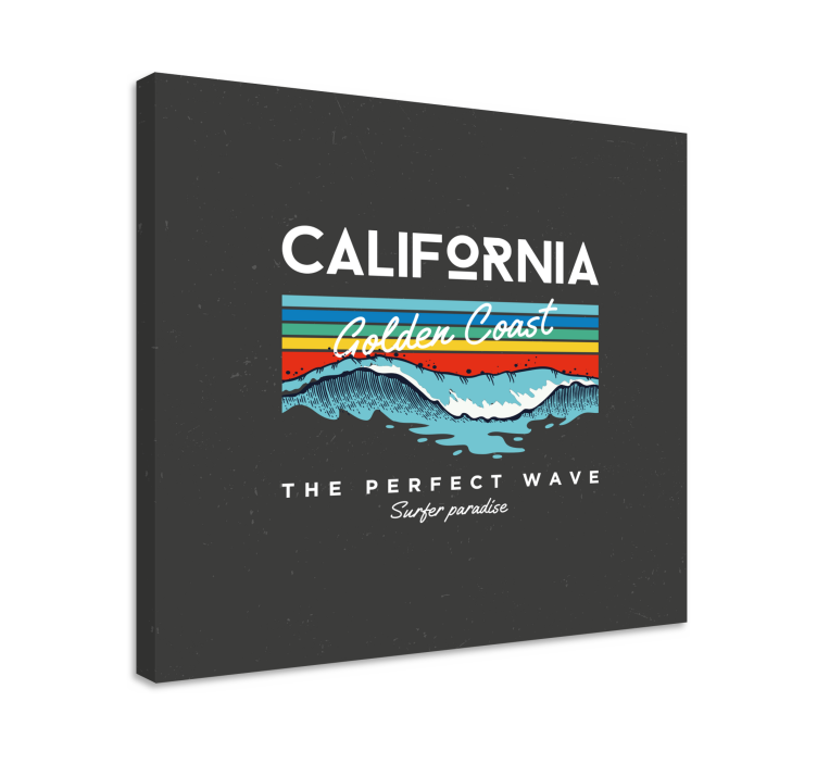 Kanvas städer och länder california surfer vågor - Tenstickers