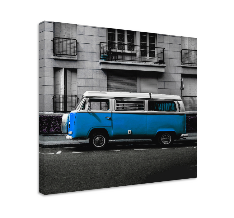 Kanvas städer och länder classic blue van - Tenstickers