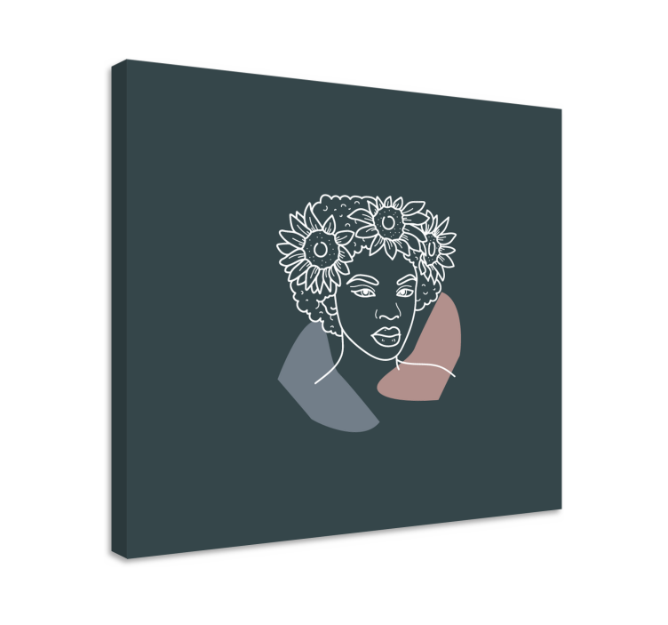 Kanvas människor och karaktärer ornamental botanisk porträtt - Tenstickers