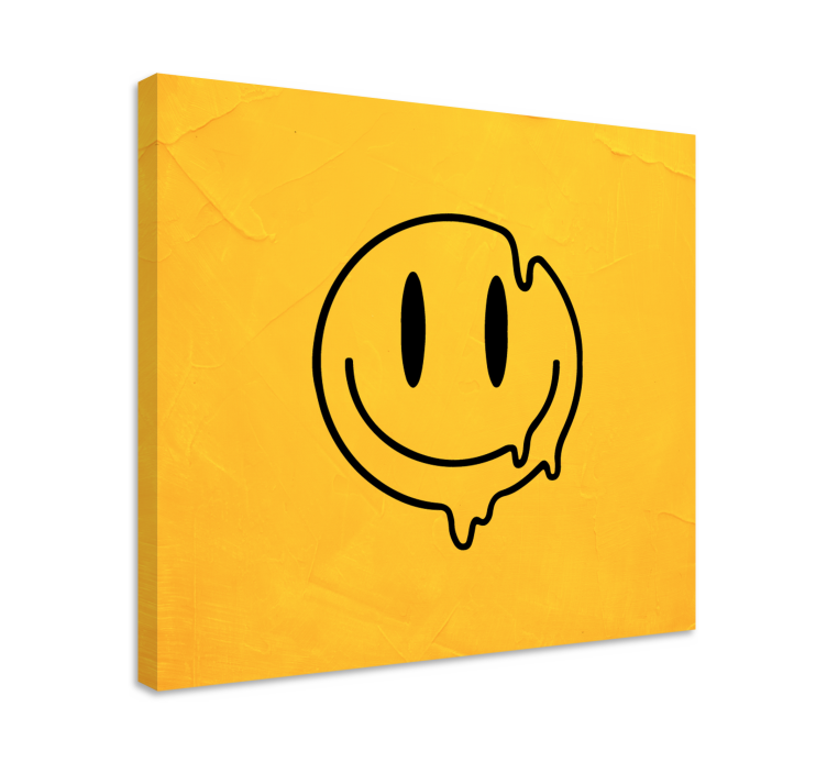 Flytande smiley ikoncanvas tavla konsttryck - Tenstickers