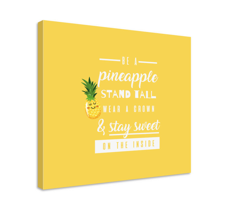 Roligt citat med ananas citatcanvas tavla konst - Tenstickers