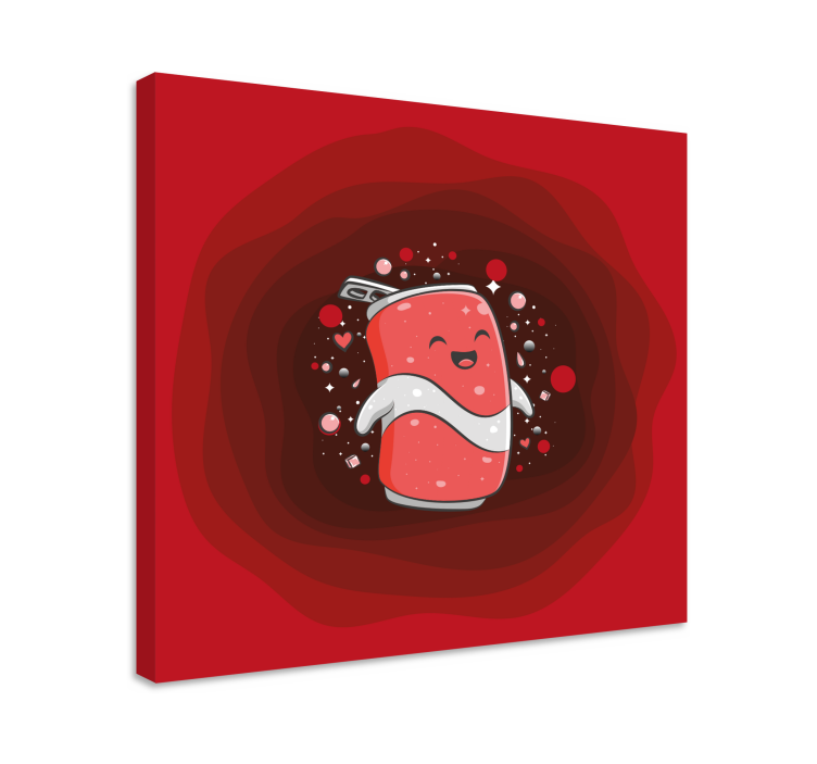 Kanvas andra texter glad soda karaktär - Tenstickers