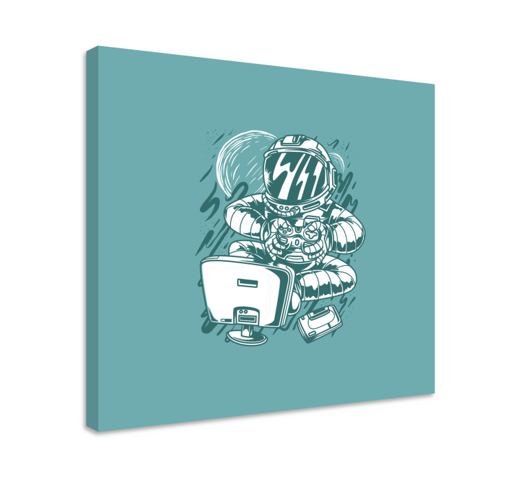 Videospel canvas tavla astronautspelskul - Tenstickers