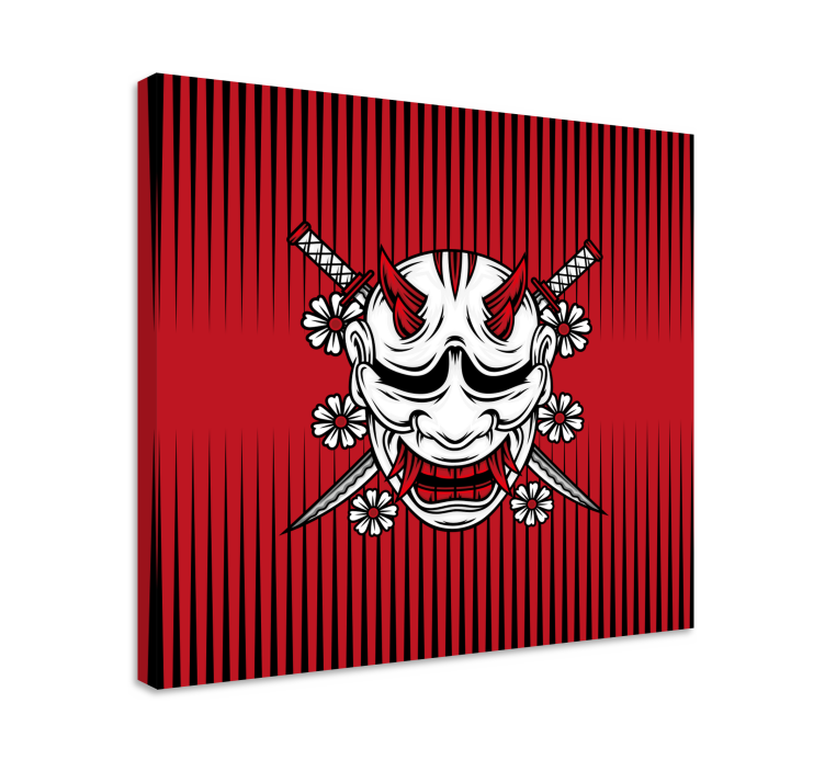 Kanvas mandala demonmaskkonst - Tenstickers