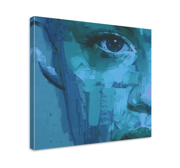 ögondetalj blå Kanvas människor och karaktärer - Tenstickers