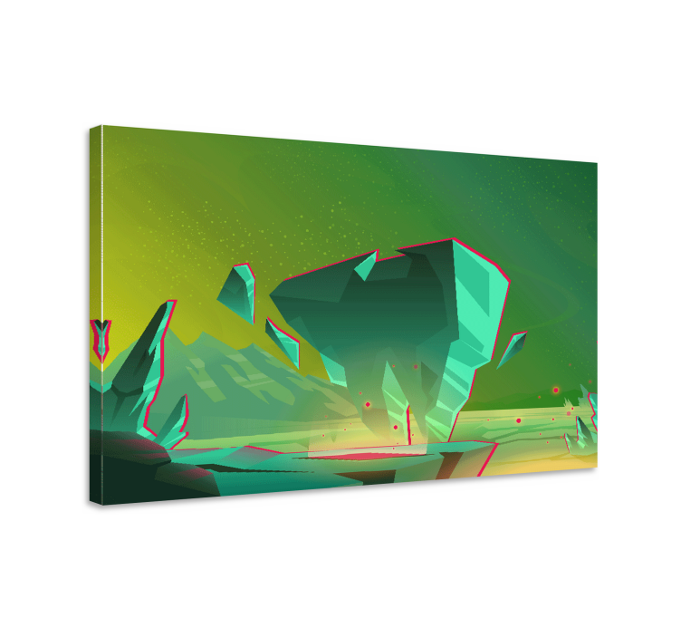 Modern kanvas geometriska landskapselement - Tenstickers