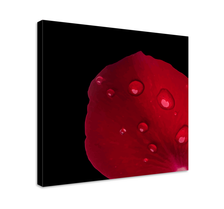 Kanvas blommor och växter rosbladsdetalj - Tenstickers