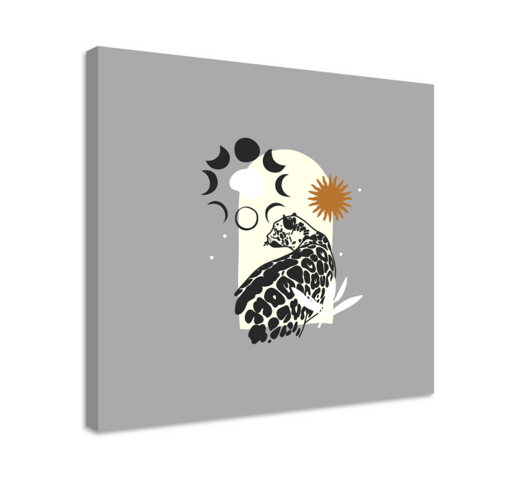 Kanvas elefant jaguar och himmelska element - Tenstickers