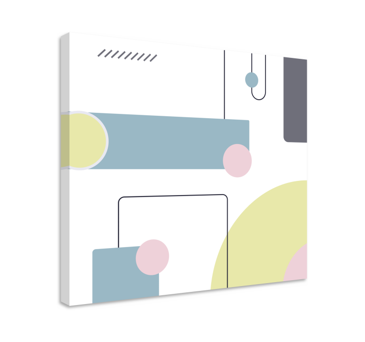 Modern kanvas abstrakt geometrisk komposition - Tenstickers